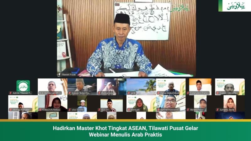hadirkan-master-khot-tingkat-asean-tilawati-pusat-gelar-webinar-menulis-arab-praktis