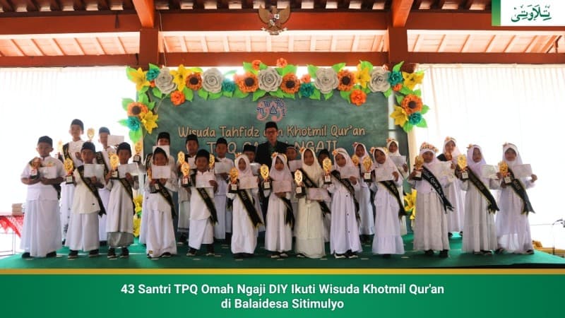43-santri-tpq-omah-ngaji-diy-ikuti-wisuda-khotmil-quran-di-balaidesa-sitimulyo